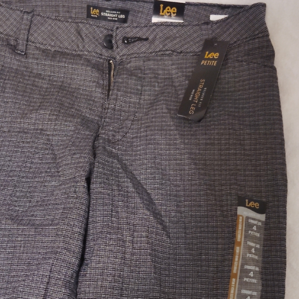 Lee Petite Charcoal Straight Leg Pants